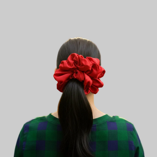 "Cherry Red" Ultra Gentle Anti-Breakage Premium Satin Hair Scrunchie