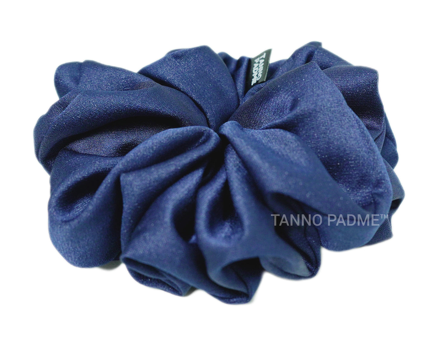 RASPBERRY BLUE - HAIR SCRUNCHIE HIGH QUALITY SUPER SOFT PREMIUM SATIN (LARGE)