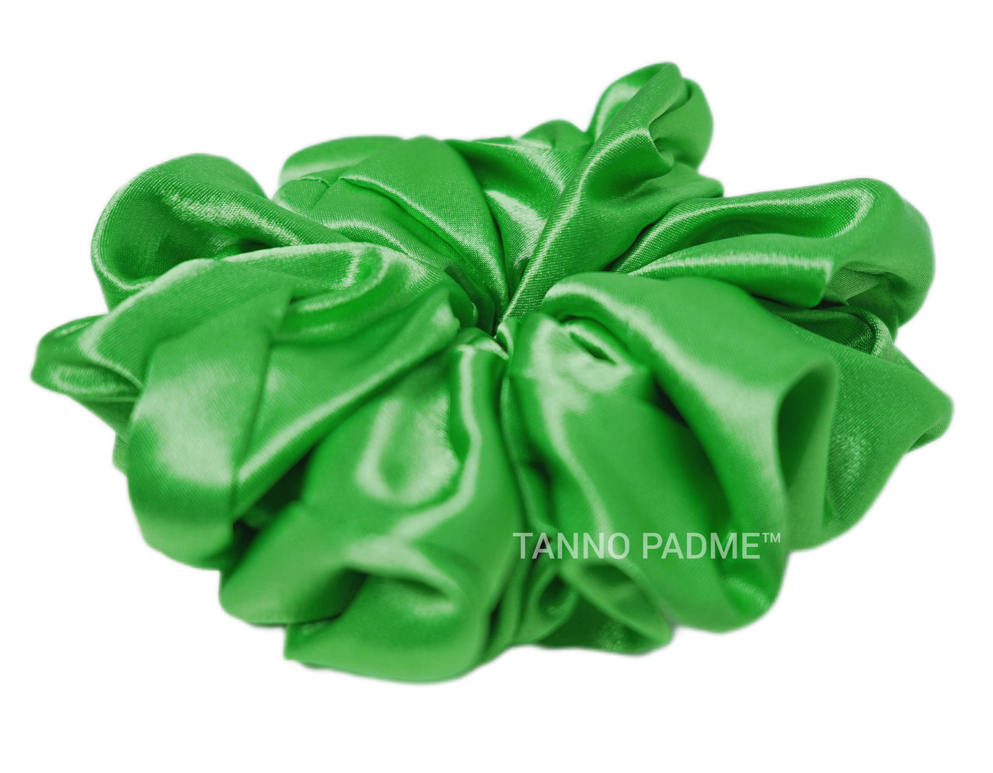 GREEN APPLE - HAIR SCRUNCHIE HIGH QUALITY SUPER SOFT PREMIUM SATIN (LARGE)