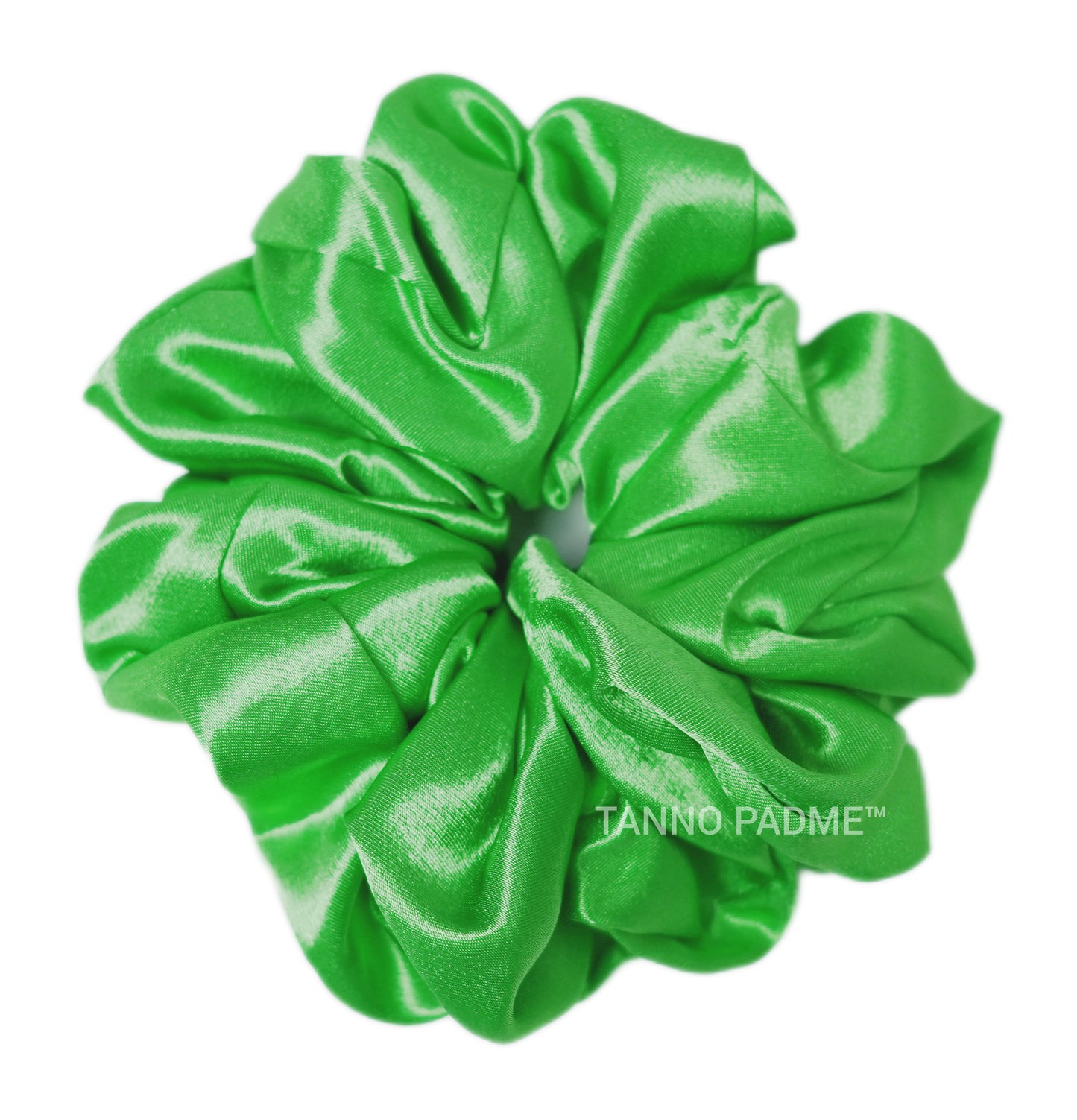 GREEN APPLE - HAIR SCRUNCHIE HIGH QUALITY SUPER SOFT PREMIUM SATIN (LARGE)