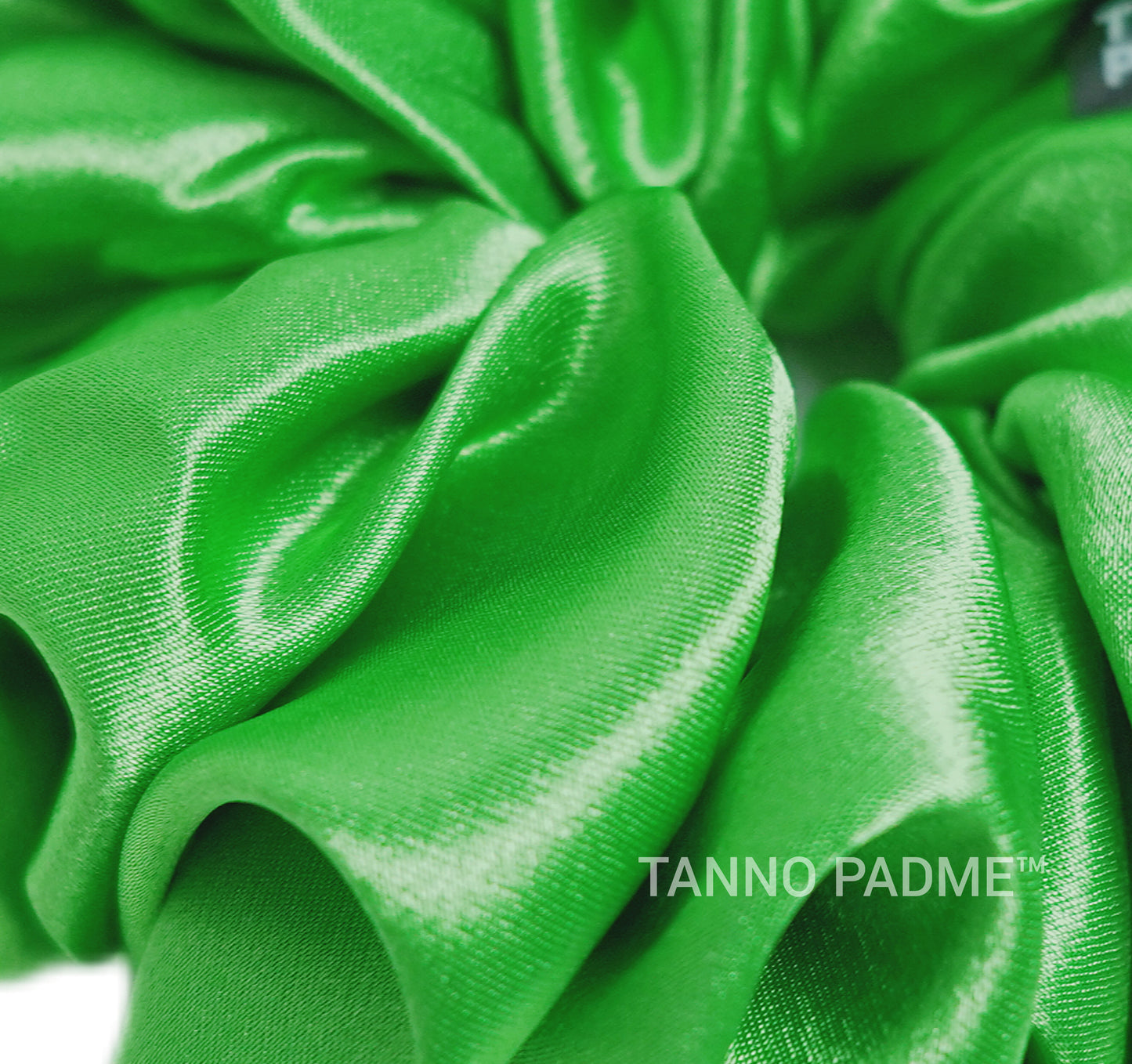 GREEN APPLE - HAIR SCRUNCHIE HIGH QUALITY SUPER SOFT PREMIUM SATIN (LARGE)