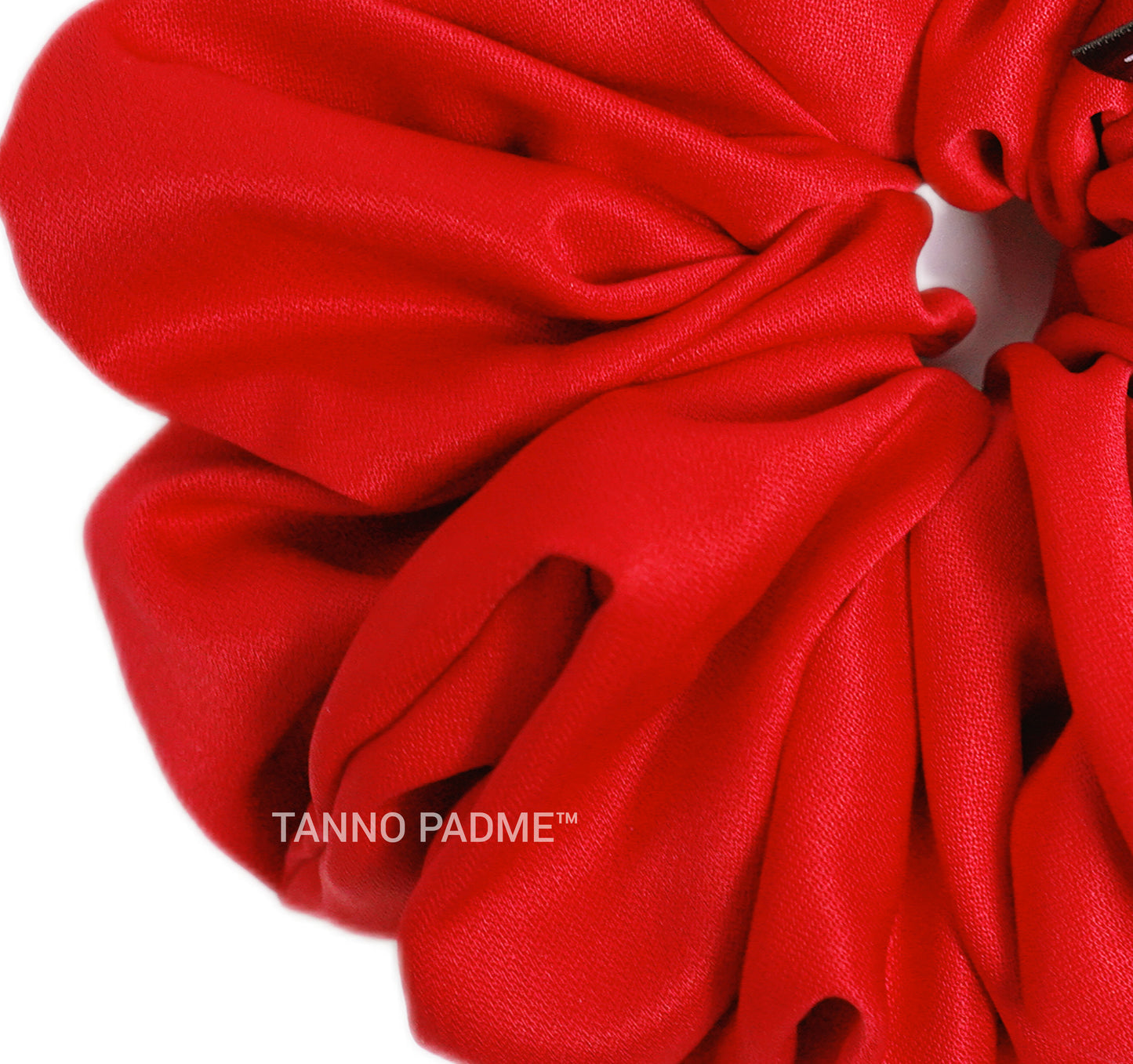 CHERRY RED - HAIR SCRUNCHIE HIGH QUALITY SUPER SOFT PREMIUM SATIN (LARGE)