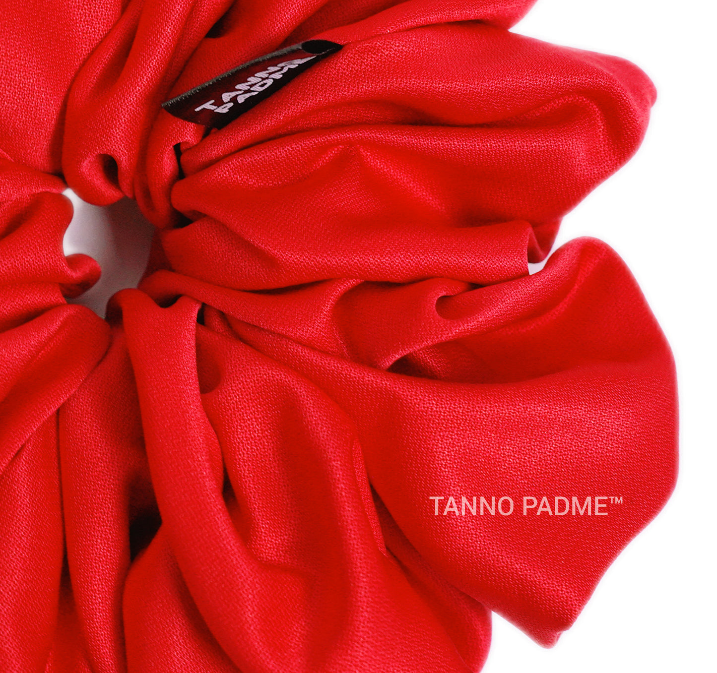 CHERRY RED - HAIR SCRUNCHIE HIGH QUALITY SUPER SOFT PREMIUM SATIN (LARGE)