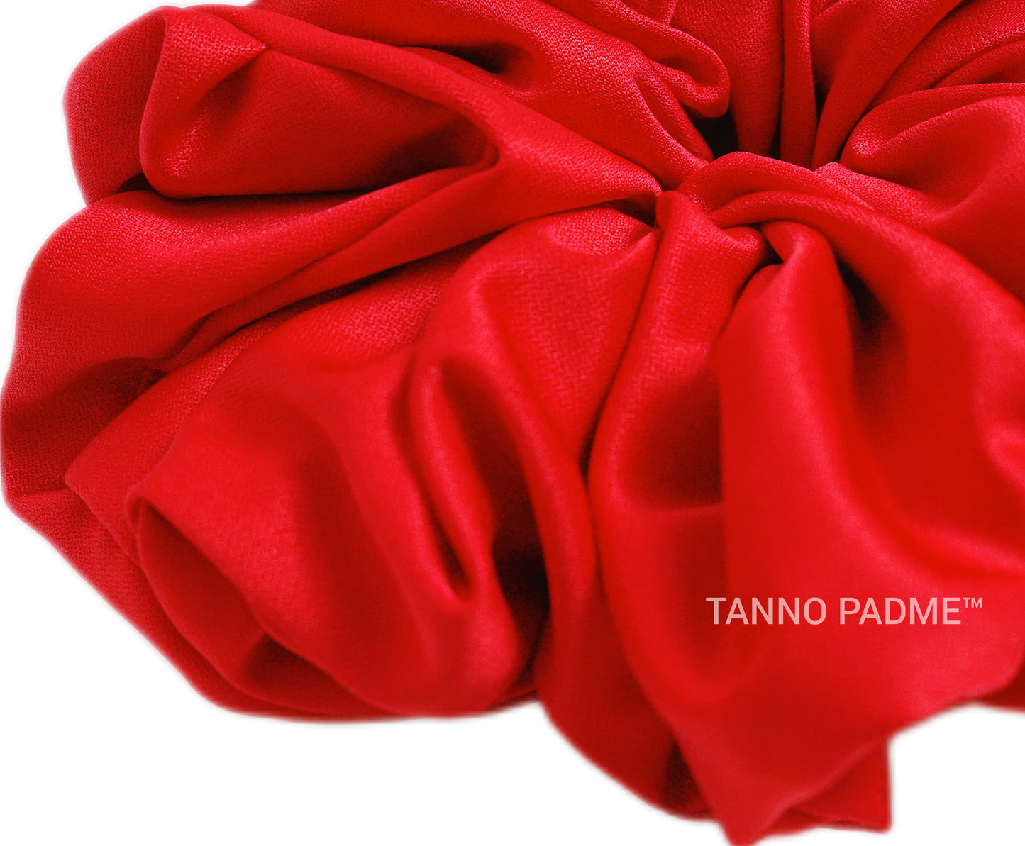 CHERRY RED - HAIR SCRUNCHIE HIGH QUALITY SUPER SOFT PREMIUM SATIN (LARGE)