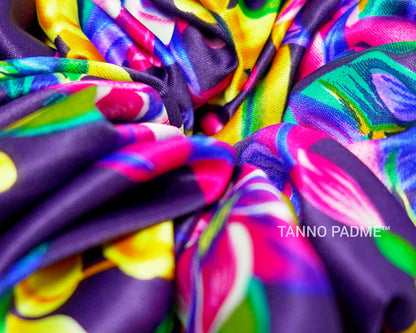 "Bubblegum Floral" Ultra Gentle Anti-Breakage Premium Satin Hair Scrunchie