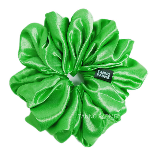 GREEN APPLE - HAIR SCRUNCHIE HIGH QUALITY SUPER SOFT PREMIUM SATIN (LARGE)