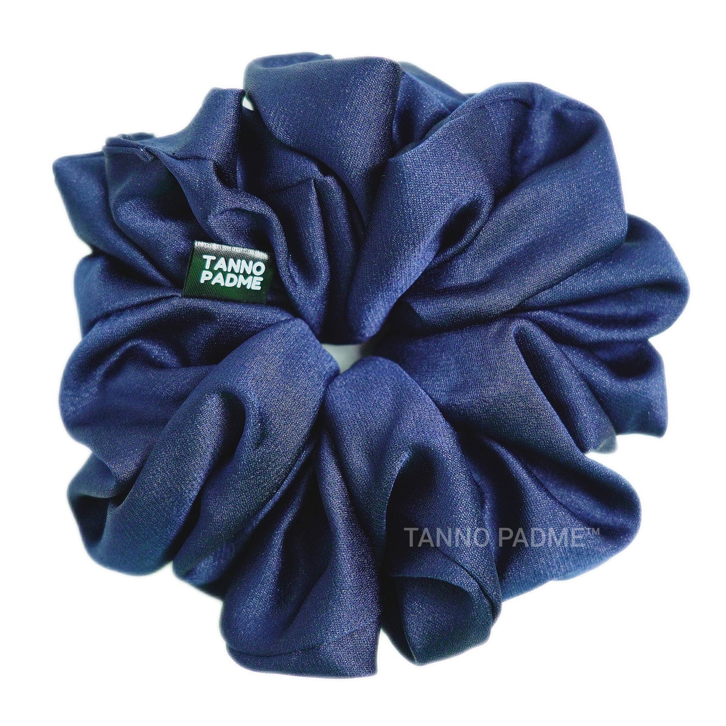 RASPBERRY BLUE - HAIR SCRUNCHIE HIGH QUALITY SUPER SOFT PREMIUM SATIN (LARGE)