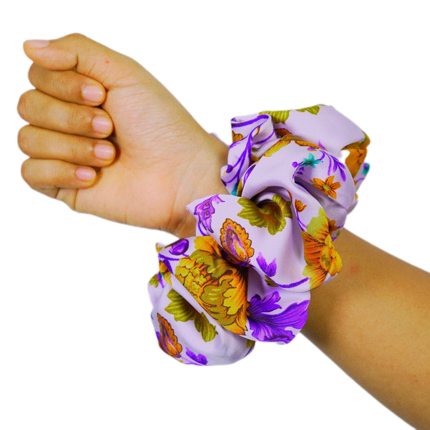 LILAC PURPLE - HAIR SCRUNCHIE HIGH QUALITY SUPER SOFT PREMIUM SATIN (LARGE)