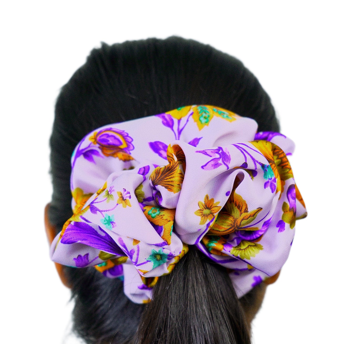 LILAC PURPLE - HAIR SCRUNCHIE HIGH QUALITY SUPER SOFT PREMIUM SATIN (LARGE)