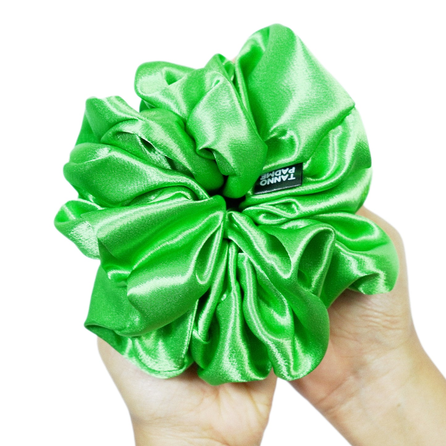 GREEN APPLE - HAIR SCRUNCHIE HIGH QUALITY SUPER SOFT PREMIUM SATIN (LARGE)