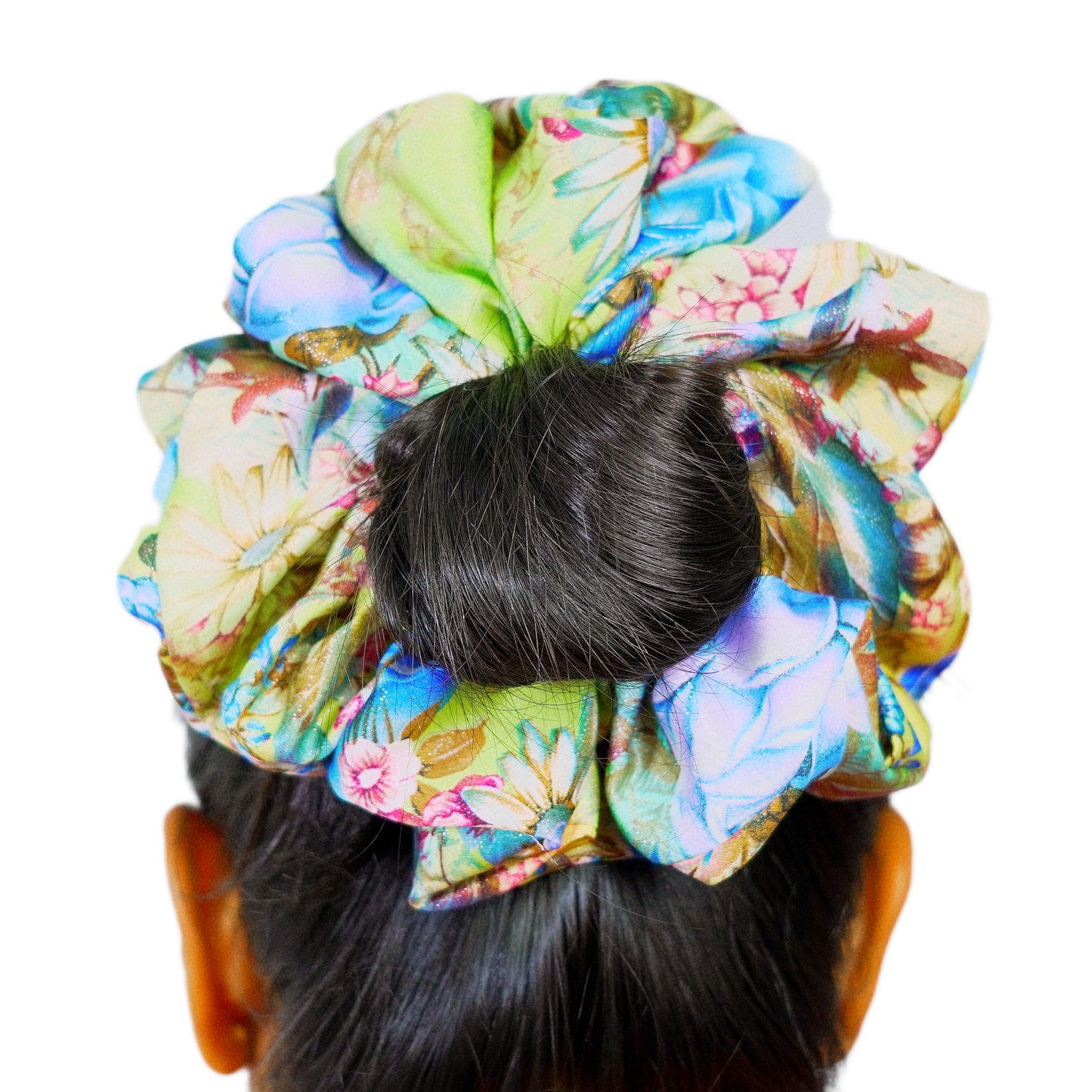 PINA COLADA - HAIR SCRUNCHIE HIGH QUALITY SUPER SOFT PREMIUM SATIN (LARGE)