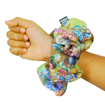 "Pina Colada" Ultra Gentle Anti-Breakage Premium Satin Hair Scrunchie