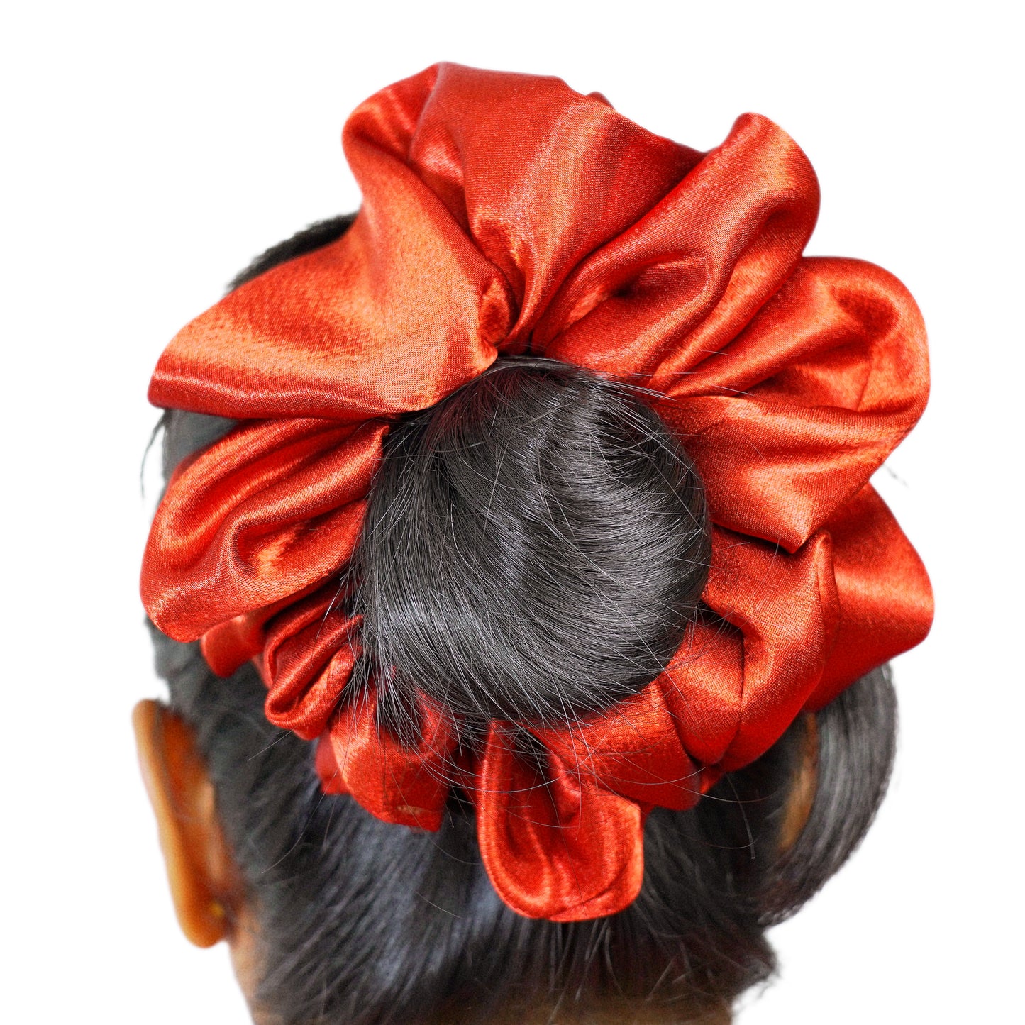 BRONZE SHIMMER - HAIR SCRUNCHIE HIGH QUALITY SUPER SOFT PREMIUM SATIN (LARGE)