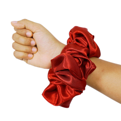 "Bronze Shimmer" Ultra Gentle Anti-Breakage Premium Satin Hair Scrunchie
