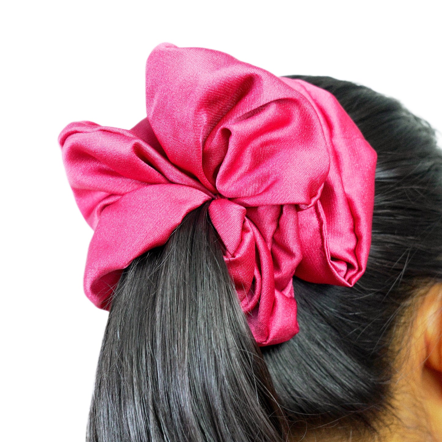 CHARLOTTE - HAIR SCRUNCHIE HIGH QUALITY SUPER SOFT PREMIUM SATIN (LARGE)