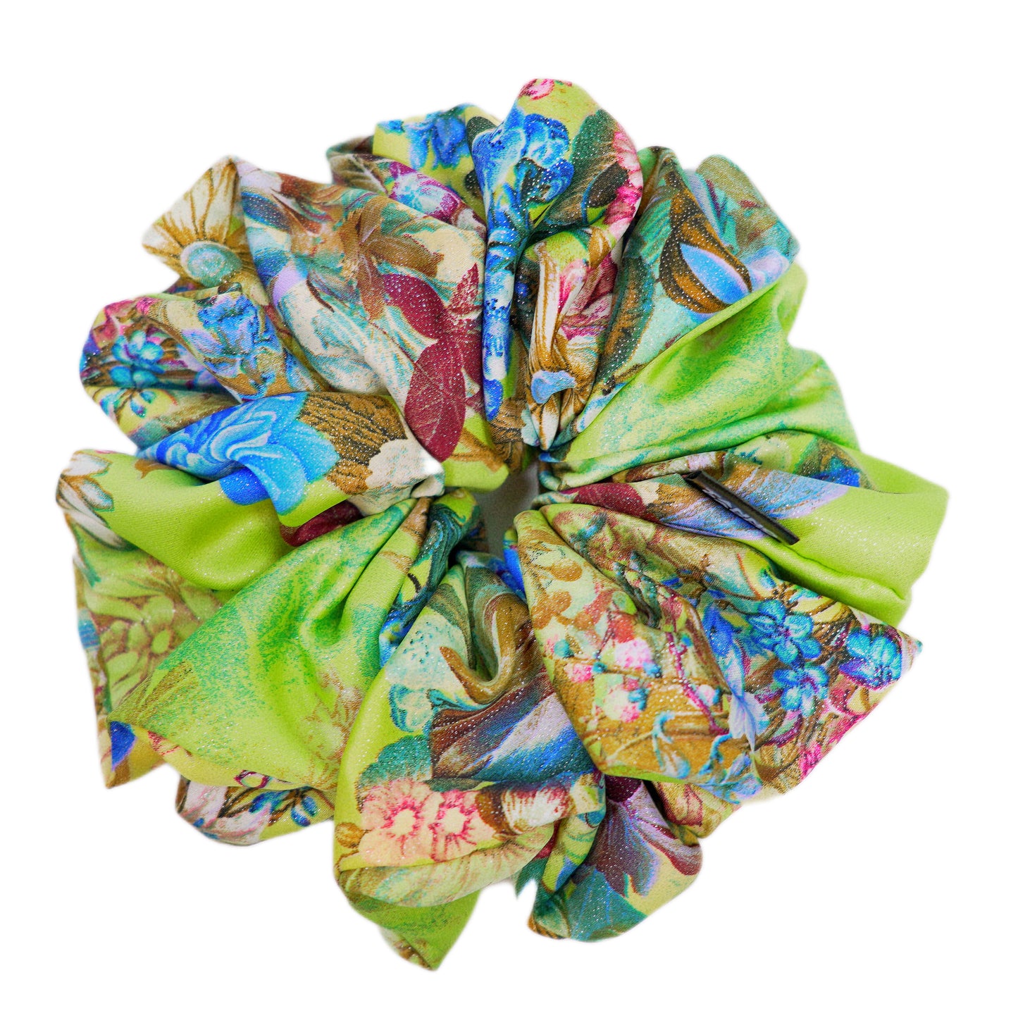 PINA COLADA - HAIR SCRUNCHIE HIGH QUALITY SUPER SOFT PREMIUM SATIN (LARGE)