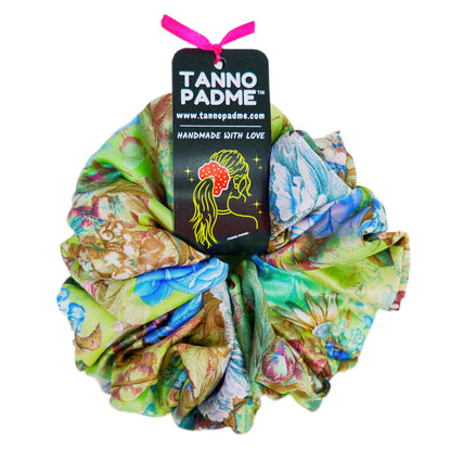 "Pina Colada" Ultra Gentle Anti-Breakage Premium Satin Hair Scrunchie