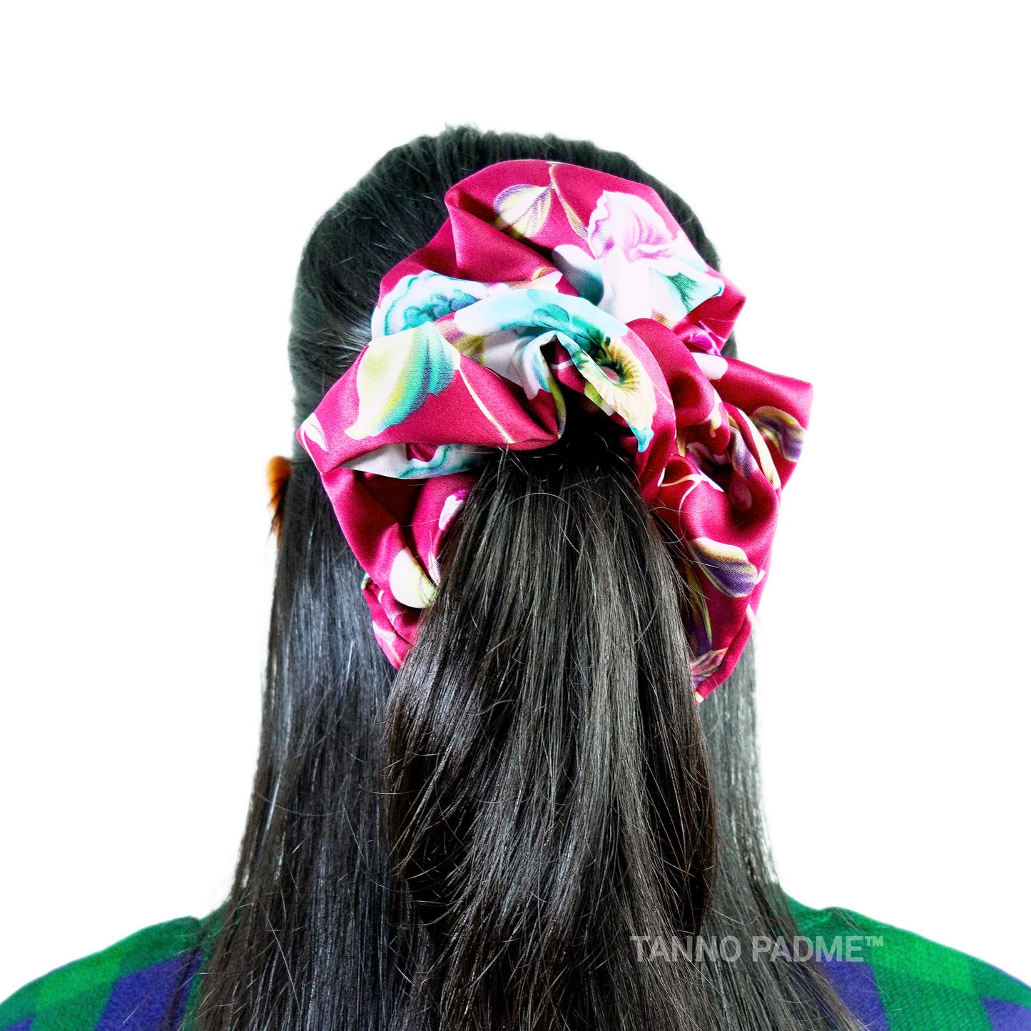 LILY - HAIR SCRUNCHIE HIGH QUALITY SUPER SOFT PREMIUM SATIN (LARGE)