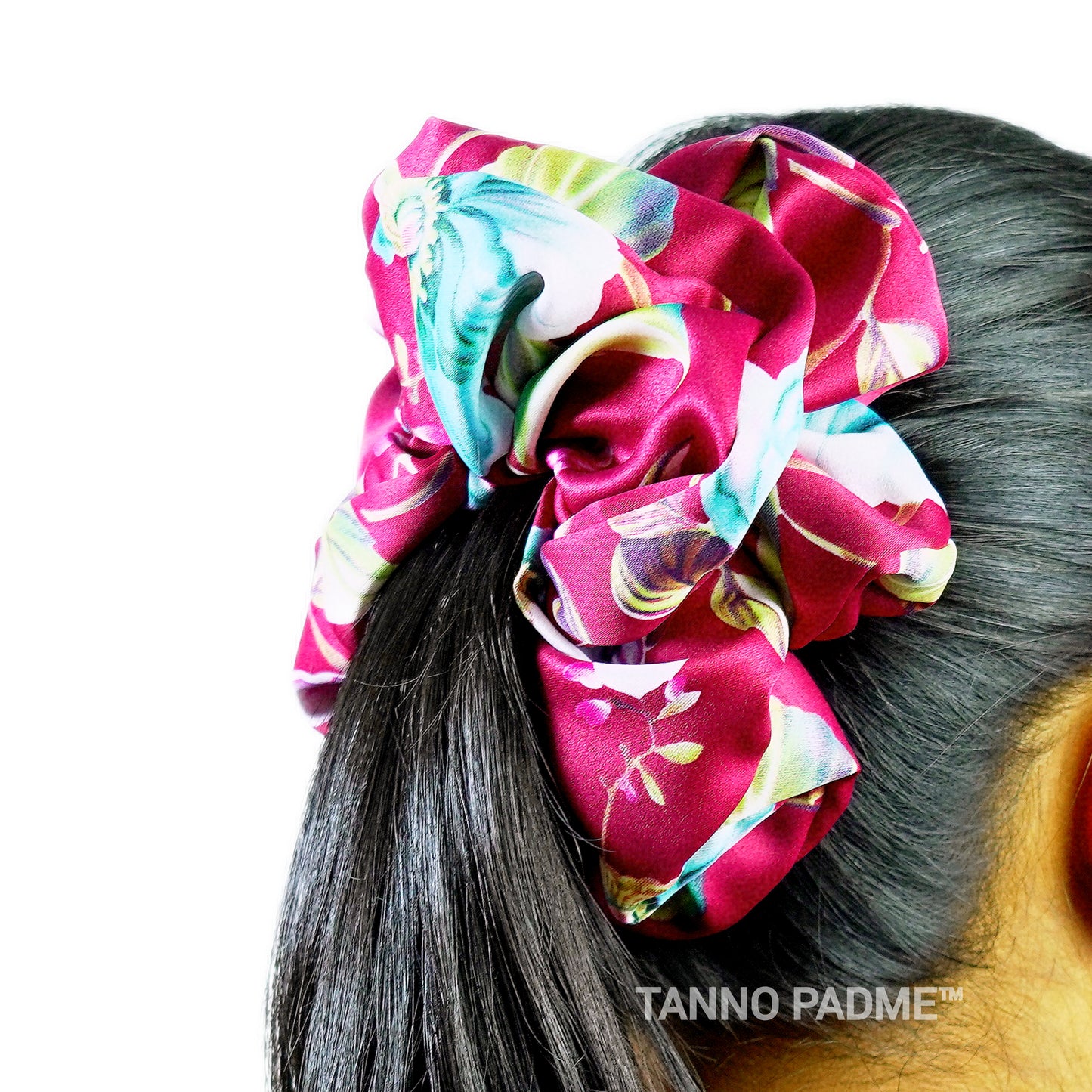 LILY - HAIR SCRUNCHIE HIGH QUALITY SUPER SOFT PREMIUM SATIN (LARGE)