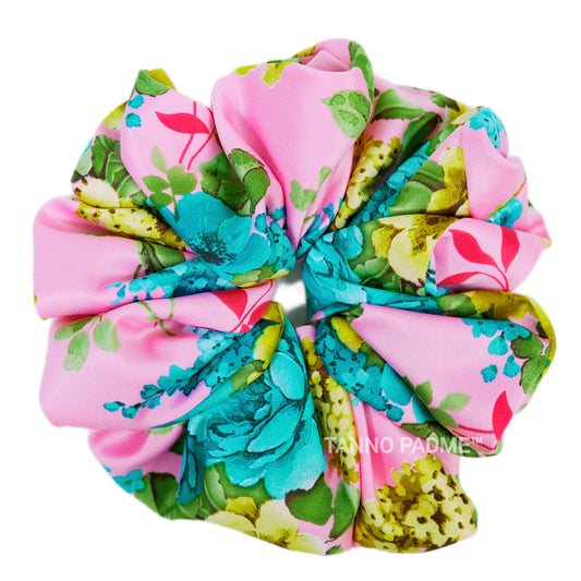 SAKURA - HAIR SCRUNCHIE HIGH QUALITY SUPER SOFT PREMIUM SATIN (LARGE)